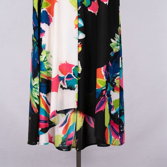 Joan Vass New York Vibrant Colorful Sleeveless Lined Midi Dress Women's MEDIUM - Picture 3 of 6